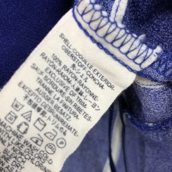 Free People Top Samifran Blue Stripe V Neck Button Long Sleeve - Picture 8 of 12